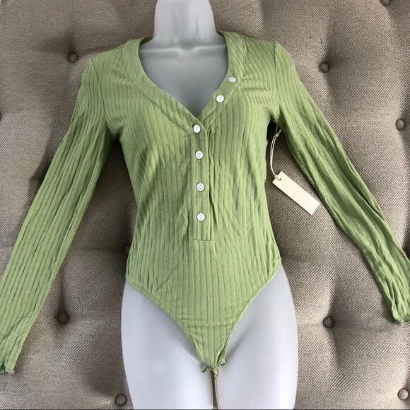Capulet Raven Bodysuit Artichoke Rib NWT SAMPLE S - Picture 2 of 9